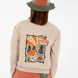 Cotopaxi Camp Life Graphic Crewneck Size Small Oatmeal Beige Organic Cotton